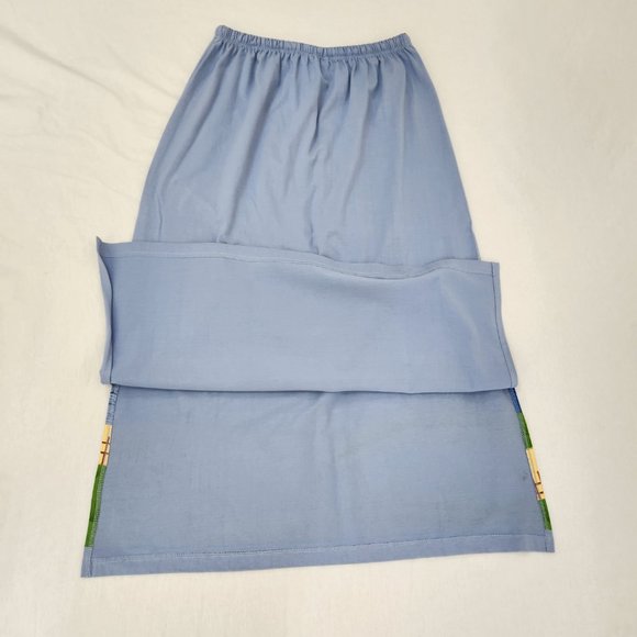 Vintage KAKTUS Fairy Artsy Blue Printed Novelty Set of Two T-Shirt/Skirt Size L. - Picture 12 of 16